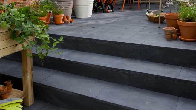 20mm Black Brazilian Slate Cleft