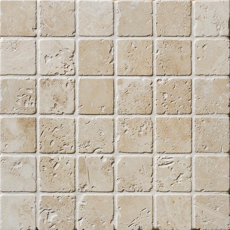 Navona Travertine Tumbled Mosaic Tiles