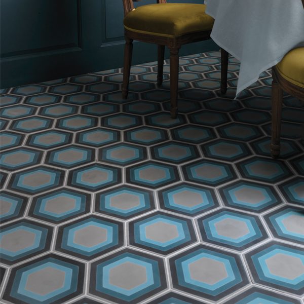 Patisserie Hexagon Encaustic Cement Tile Victoriana Range