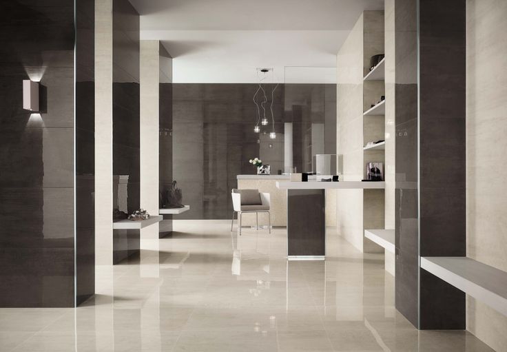 Re-markable Polished Plaster effect Minoli Tile with mosaics