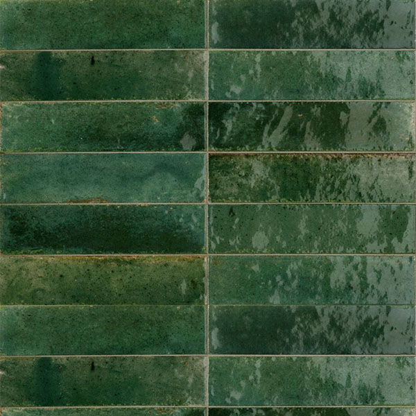 Luminous Green 240 x 60mm Brick Porcelain Tiles