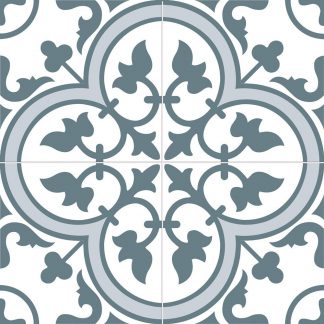 Marina Blue Art Nouveau Tile