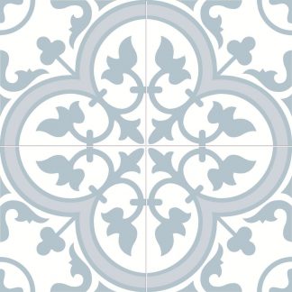 Powder Blue Art Nouveau Tile