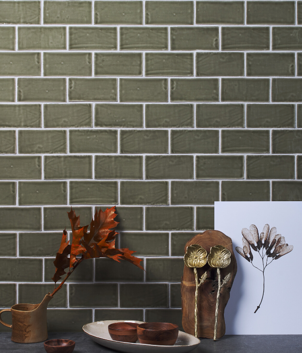 Seaton Crackle 150 x 75mm Sage