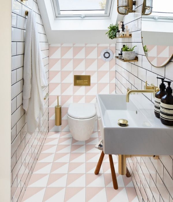 Parisian Chic Porcelain Tri Rosa Tile