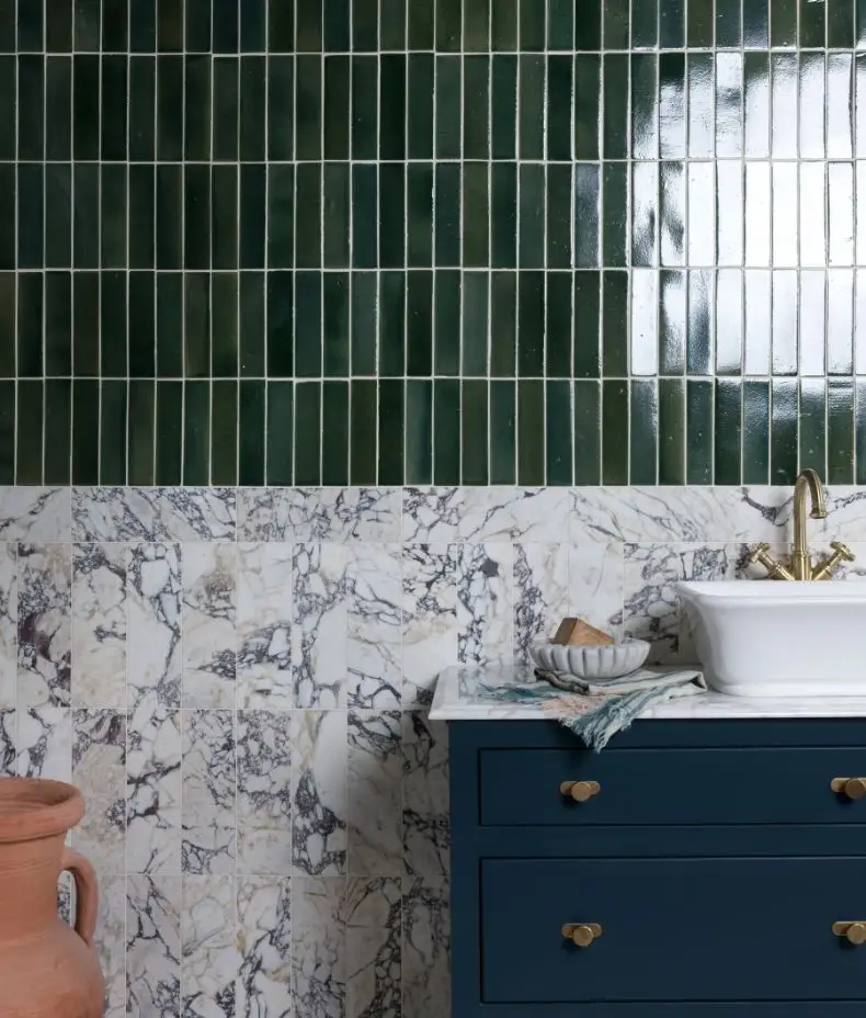 Stone Glaze Petrol Green 200 x 50mm - Image 2
