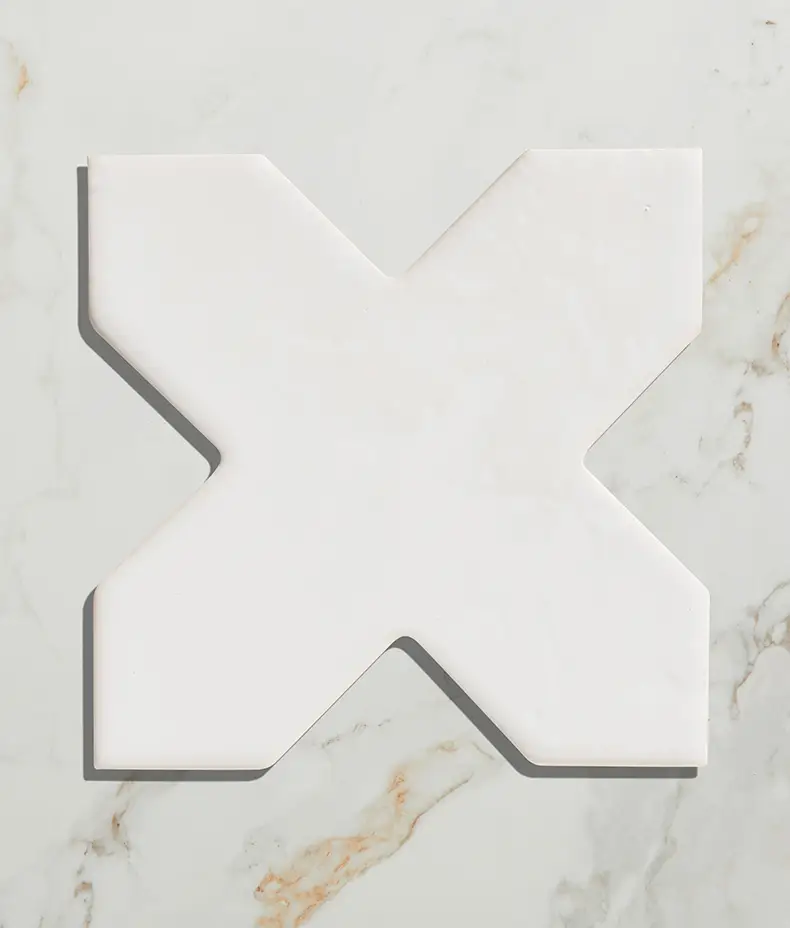 Fez Porcelain Cross White