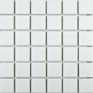White Gloss Square Porcelain Mosaic Tiles