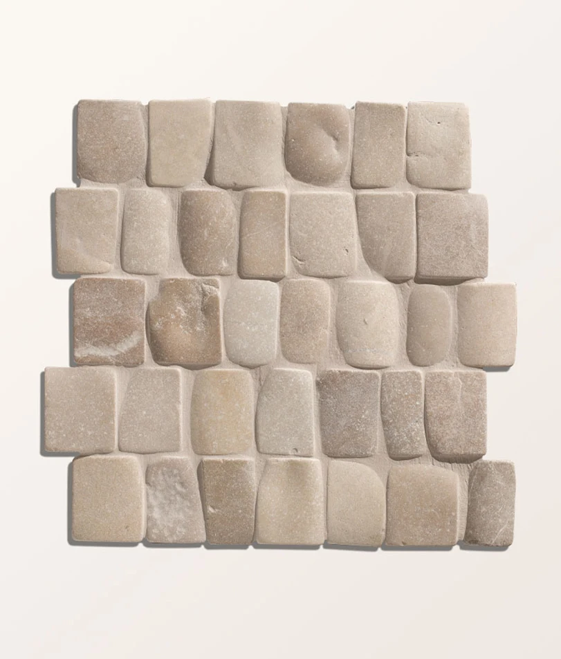 Enso Cobble Mosaic Strip Sand Mosaic Tiles