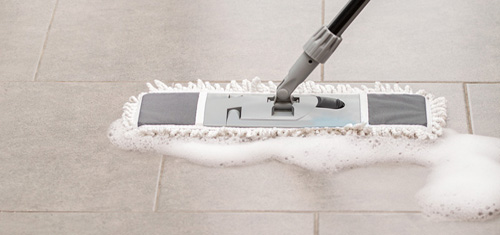 Washing Stone Floor