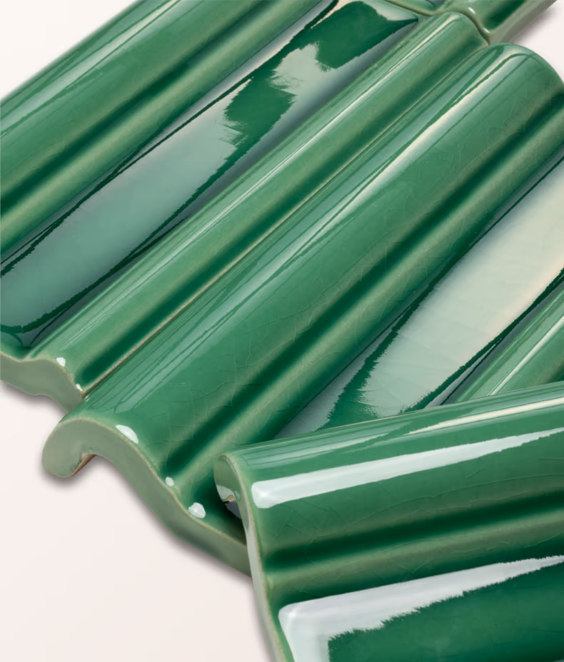 Victorian Style™ Wall Ceramic Emerald Green Dado - Image 2