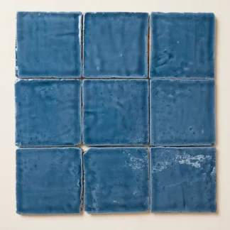 Rediscovered Plain Glazed in Navy 110 x 110