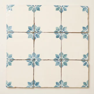 Rediscovered Petalo Glazed in Navy 110 x 110