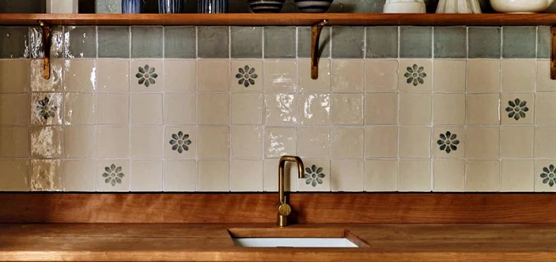 Rediscovered hand made tiles